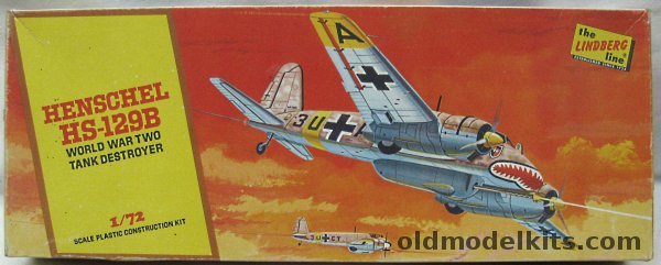 Lindberg 1/72 Henschel HS-129B German Tank Destroyer, 474-100 plastic model kit